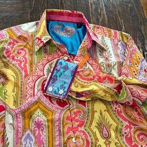 Robert Graham SUMMER COLORS Size Large LIKE NEW!